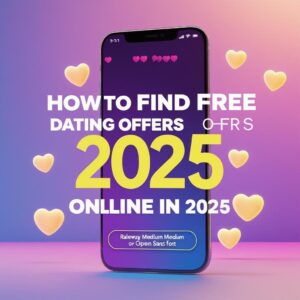 How to find free dating offers online in 2025 – featured image with hearts and smartphone screen