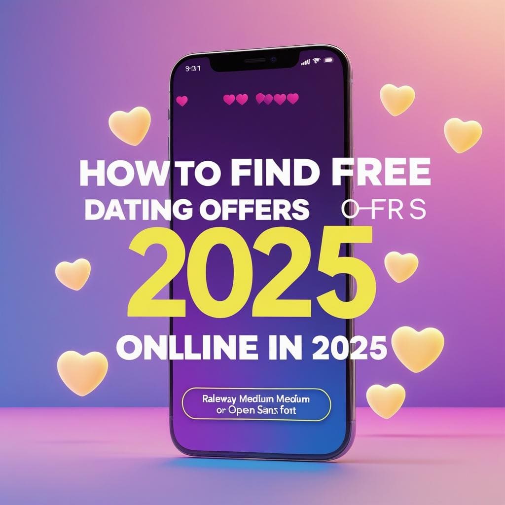 How to find free dating offers online in 2025 – featured image with hearts and smartphone screen