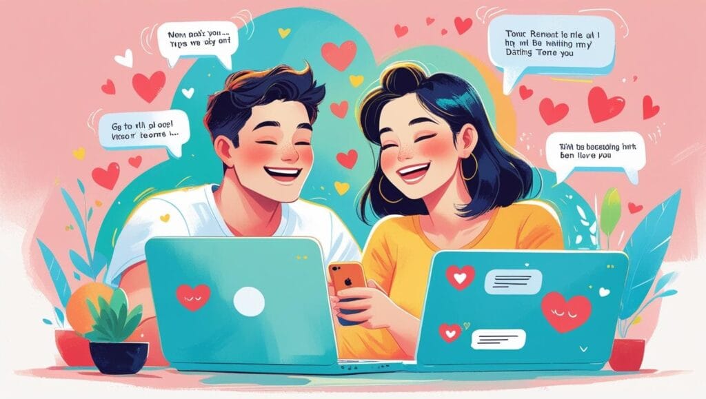 Couple connecting online – find your perfect match online on trusted dating platforms
